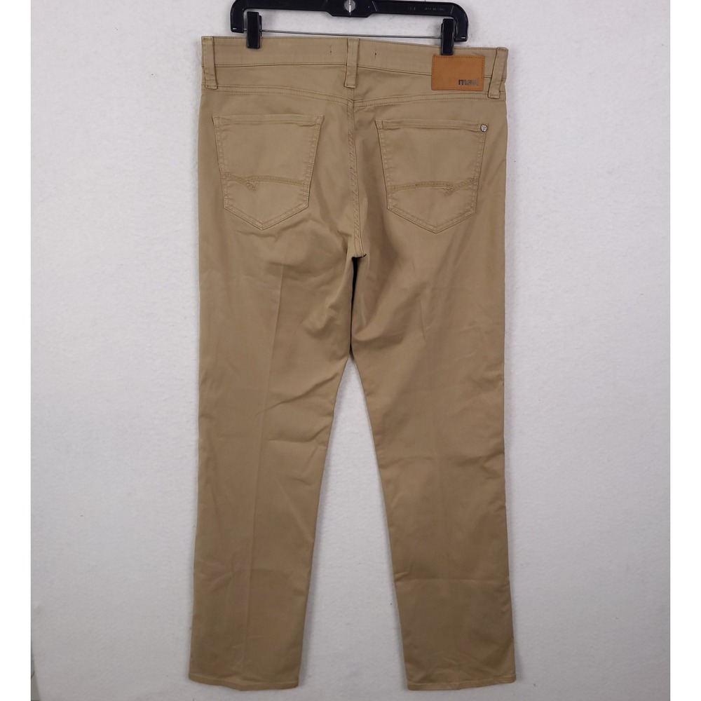 Mavi Matt Relaxed Straight Pants Mens 34x34 Tan Khaki Chino Trousers Stretch